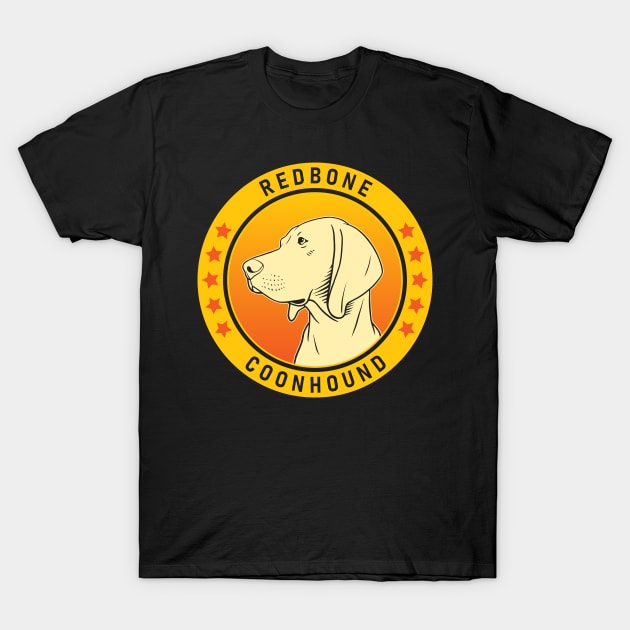 Redbone Coonhound Dog Portrait T-Shirt by millersye